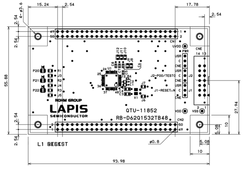 Schaltungsanordnung - ROHM Semiconductor RB-D62Q1532TB48 Referenzboard